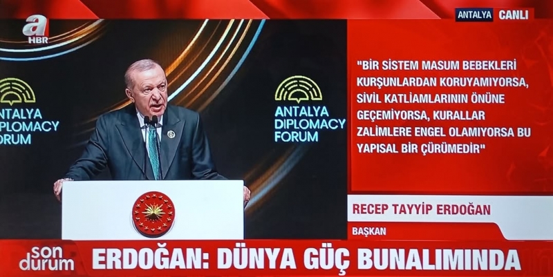 Başkan Erdoğan'dan Antalya'da önemli mesajlar: Türkiye müzakere desteğine hazır