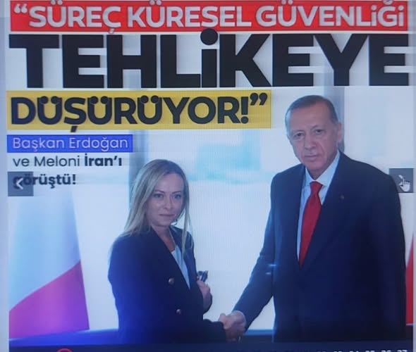 Başkan Erdoğan'dan İran diplomasisi: İtalya Başbakanı Giorgia Meloni ile görüştü