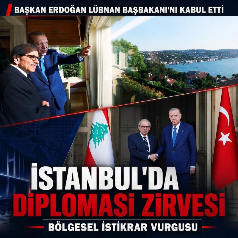 Başkan Recep Tayyip Erdoğan, Lübnan Başbakanı Nevvaf Selam'ı İstanbul'da ağırladı.