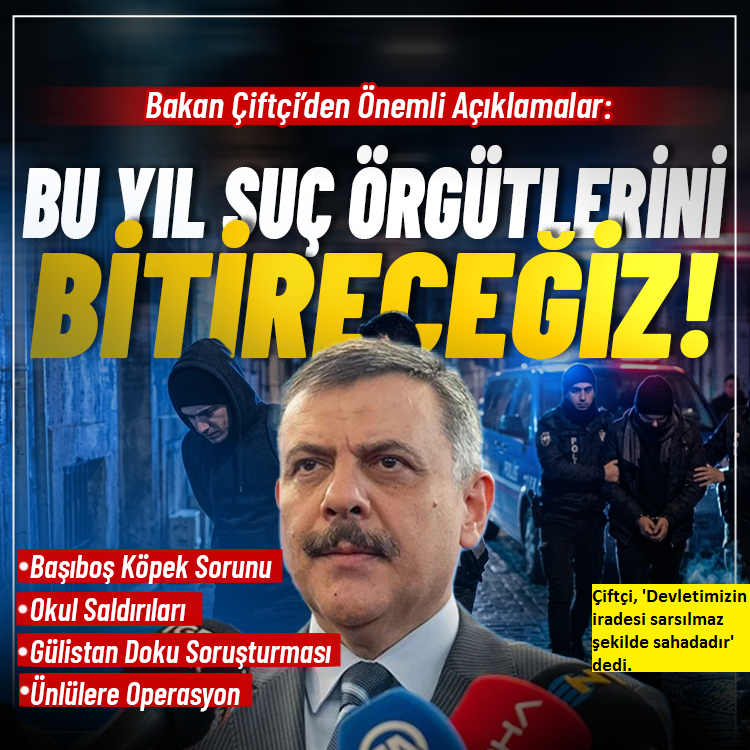 Çetelere dijital kıskaç, zehir tacirlerine rekor darbe! Bakan Çiftçi A Haber’de anlattı: Bu yıl suç örgütlerini bitireceğiz | Köpek sorunu ekim ayında çözülecek