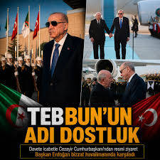 Cezayir Cumhurbaşkanı Abdülmecid Tebbun Ankara'da: Başkan Erdoğan karşıladı