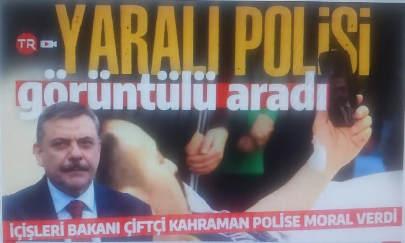 İçişleri Bakanı Mustafa Çiftçi operasyonda yaralanan polisle görüntülü konuştu!