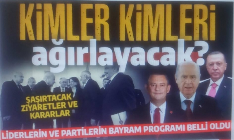 Kurban Bayramı'nda Cumhurbaşkanı Recep Tayyip Erdoğan ile siyasi parti genel başkanlarının programları belli oldu. 