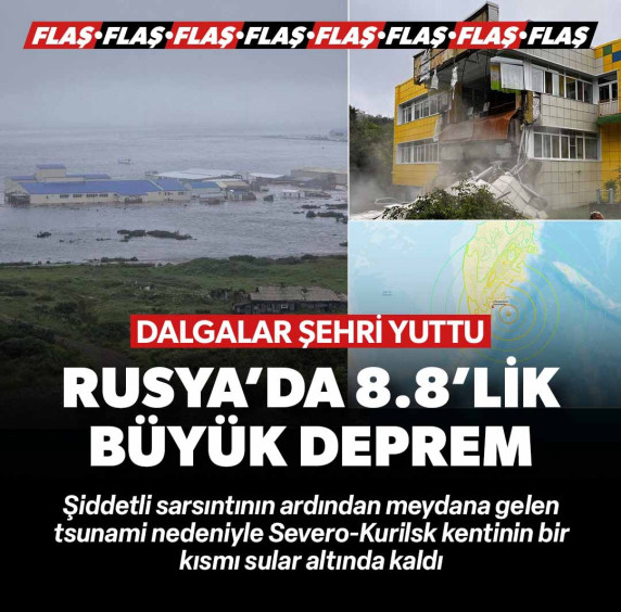 Rusya'da 8.8 büyüklüğünde deprem! Tsunami dalgaları kıyıları vuruyor, birçok ülkede tahliye