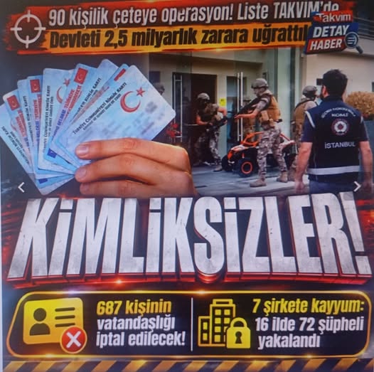 Sahte ekspertiz raporlarıyla usulsüz vatandaşlık iddiası! 16 ilde operasyon, 72 şüpheli yakalandı, 687 kişi mercek altında
