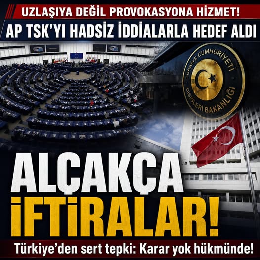 Son dakika... Dışişleri Bakanlığı'ndan AP'nin Kıbrıs kararına tepki: 'Asılsız ve akıl dışı iddialar yok hükmündedir'