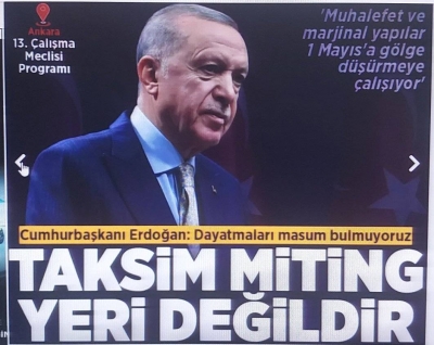1 Mayıs öncesi Çalışma Meclisi! Başkan Erdoğan'dan önemli açıklamalar: Taksim miting yeri değildir