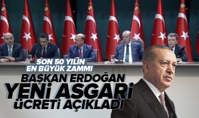 2022 yılı için asgari ücret zammı belli oldu! Cumhurbaşkanı Erdoğan açıkladı zamlı asgari ücret 4 bin 250 lira oldu 