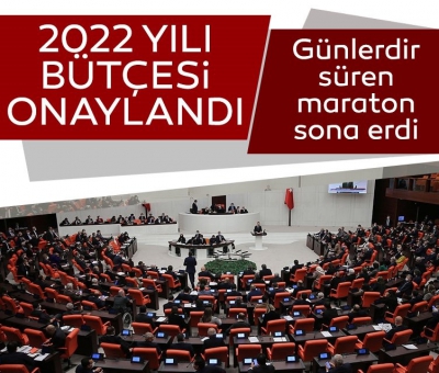 2022 Yılı Merkezi Yönetim Bütçe Kanun Teklifi kabul edildi