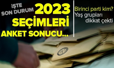 2023 seçimleri için flaş tahmin! Anket sonuçlarında birinci parti kim? 2023 seçimlerinde son durum