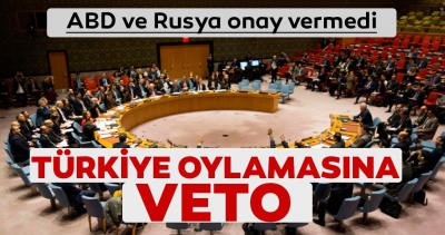 ABD ve Rusya, Türkiye’nin BMGK’de kınanmasını veto etti.