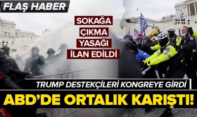 ABD'den son dakika haberleri: ABD'de ortalık karıştı! Donald Trump destekçileri kongre binasını bastı
