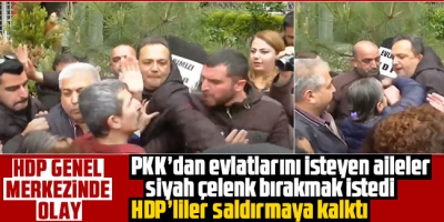  Acılı ailelerden HDP'ye siyah çelenk! HDP'li vekil ve aileler arasında gerginlik