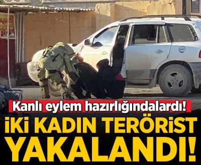 Afrin'de PKK/YPG üyesi iki kadın canlı bomba, eylem öncesi bombalarla yakalandı 