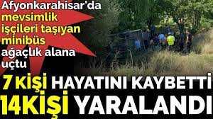 Afyonkarahisar'da korkunç kaza! Ölü sayısı 7'ye çıktı 