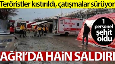 Ağrı'da Gürbulak Gümrük Müdürlüğü aracına roketli saldırı.