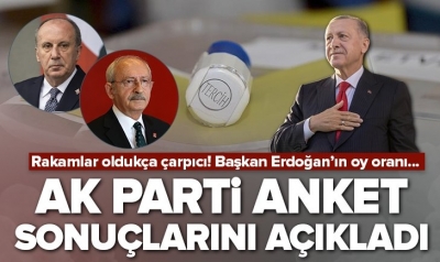 AK Parti anket sonuçlarını açıkladı! İşte Cumhur İttifakı ve Başkan Erdoğan'ın oy yüzdesi