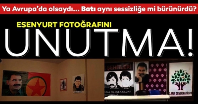 AK Parti Sözcüsü Ömer Çelik'ten HDP Esenyurt İlçe Başkanlığı'ndaki terör örgütü PKK posterlerine tepki! 