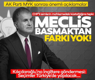 AK Parti Sözcüsü Ömer Çelik'ten TSK'ya 'kimyasal silah' iftirasına tepki: Nefret terörü meşrulaştırılıyor 