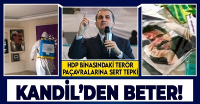 AK Parti Sözcüsü Ömer Çelik'ten HDP Esenyurt İlçe Başkanlığı'ndaki terör örgütü PKK posterlerine tepki! 