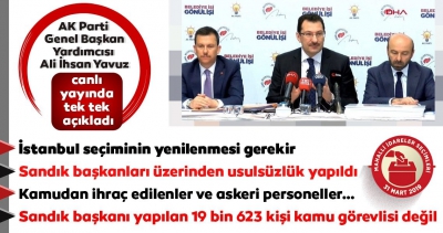 AK Parti’den İstanbul’daki seçim sonuçlarına ilişkin önemli açıklamalar.