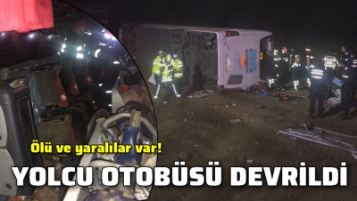 Aksaray'da yolcu otobüsü devrildi: 1 ölü, 37 yaralı