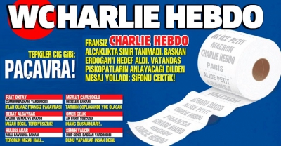 Alçaklıkta sınır tanımayan Fransız paçavrası Charlie Hebdo'ya vatandaştan net cevap: Sifonu çektik!..