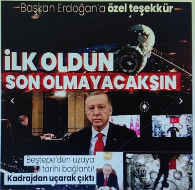 Alper Gezeravcı uzaydan Türkiye ile temasa geçti! İlk görüşmeyi Başkan Erdoğan ile yaptı 