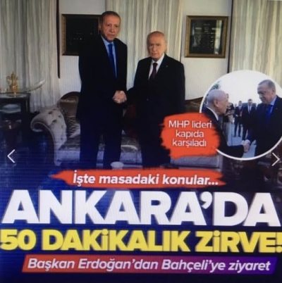 Ankara'da sürpriz zirve: Başkan Erdoğan MHP lideri Bahçeli'yi ziyaret etti | Görüşme 50 dakika sürdü