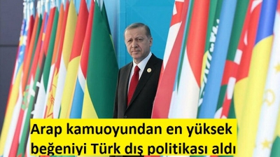 Arap kamuoyundan en yüksek beğeniyi Türk dış politikası aldı.