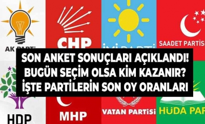 Areda ve Asal araştırma şirketi son anketini paylaştı: Bu pazar seçim olsa...