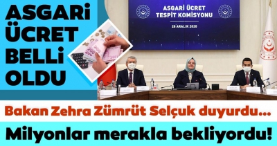 Asgari ücret zammı son dakika olarak açıklandı! 2021 Yeni Asgari ücret zammı miktarı ne kadar, kaç TL oldu?
