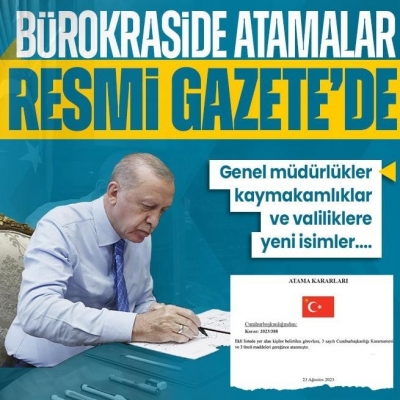 Atama kararları Resmi Gazete'de yayımlandı! Genel müdürlükler, kaymakamlıklar ve valiliklere yeni isimler... 