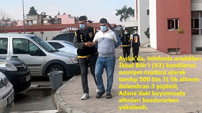 Aydın'da kendilerini emniyet müdürü olarak tanıtıp, 500 bin liralık altın dolandırdılar  