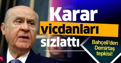 Bahçeli'den 'Demirtaş'a tazminat' kararına sert tepki.
