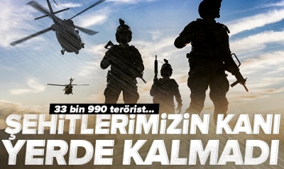 Bakan Akar: 24 Temmuz 2015'ten bu yana 33 bin 990 terörist etkisiz hale getirildi 