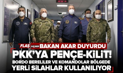 Bakan Akar duyurdu! Kuzey Irak'a 'Pençe Kilit' Harekatı: Terör yuvaları tek tek parçalanıyor