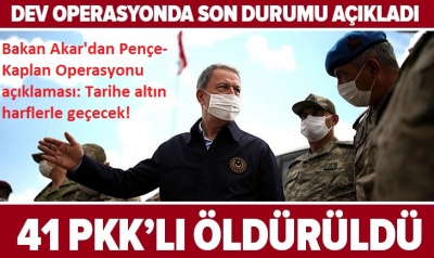 Bakan Akar'dan Pençe-Kaplan Operasyonu açıklaması: Tarihe altın harflerle geçecek!