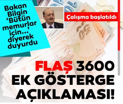 Bakan Bilgin'den son dakika 3600 ek gösterge açıklaması! 3600 ek gösterge ne zaman çıkacak?