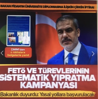 Bakan Fidan'ın üniversite diplomasına ilişkin iftiralara yalanlama! 