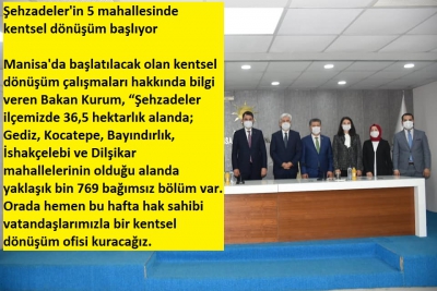 Şehzadeler'in 5 mahallesinde kentsel dönüşüm başlıyor.