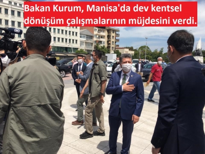 Bakan Kurum, Manisa'da dev kentsel dönüşüm çalışmalarının müjdesini verdi.