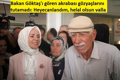 Bakan Mahinur Özdemir Göktaş köyüne gitti! Akrabası gözyaşlarını tutamadı