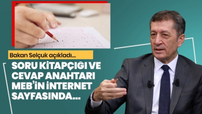 Bakan Selçuk açıkladı: LGS soru kitapçığı ve cevap anahtarı yayımlandı