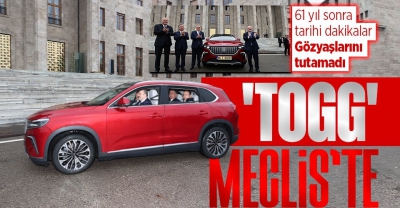 Bakan Varank TBMM’ye Togg ile geldi... 'Türk insanının inanınca neyi başaracağının en güzel göstergesi' 