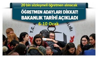 Bakanlık duyurdu! 20 bin sözleşmeli öğretmen alınacak..