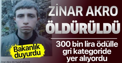 Bakanlık duyurdu! PKK'nın kritik ismi öldürüldü.