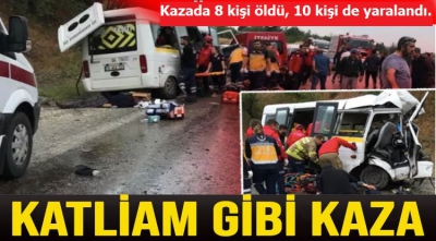 Balıkesir - Kütahya yolunda katliam gibi kaza! Minibüs ve tanker çarpıştı: 8 ölü, 10 yaralı
