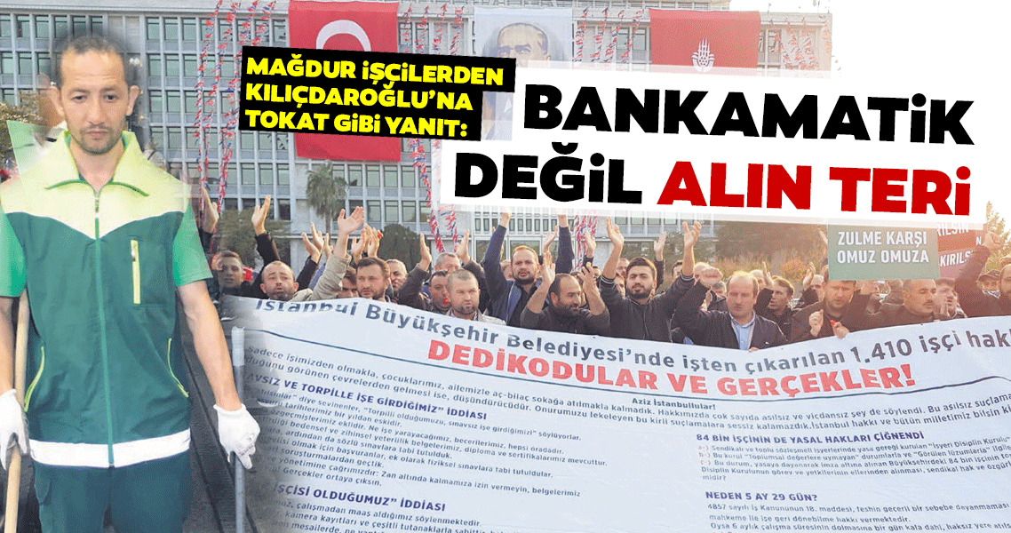 Bankamatik değil alın teri...
