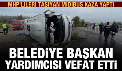 Bartın'da MHP toplantısına giden otobüs kaza yaptı! Bartın Belediye Başkan Yardımcısı  Ahmet Kömeç hayatını kaybetti.